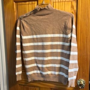 Long sleeve brown and white sweater size medium